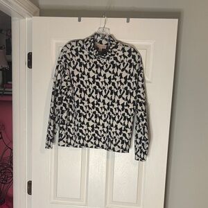 Philosophy Black and White Turtleneck Sweater